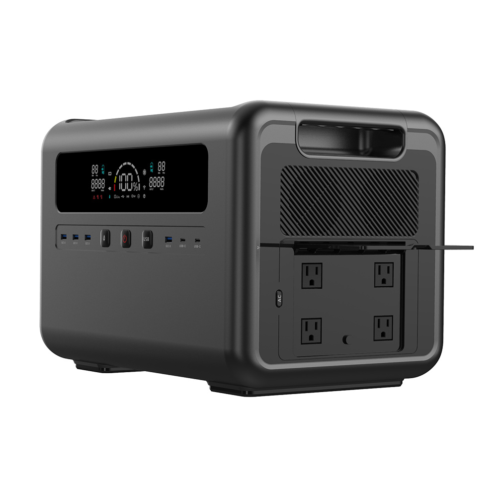 Solar Generator - 2400W Solar-Stromgenerator, Tragbare Hochleistungs-Powerstation für Notfall-Backup