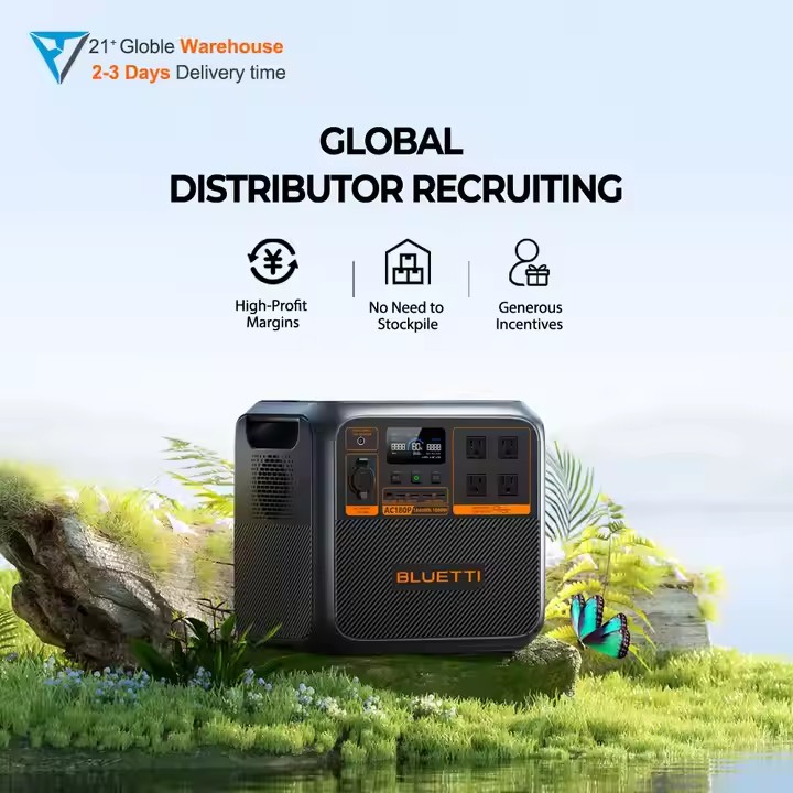 Solar Generator - Bluett=i Tragbarer Solargenerator AC180P 1800W Tragbare