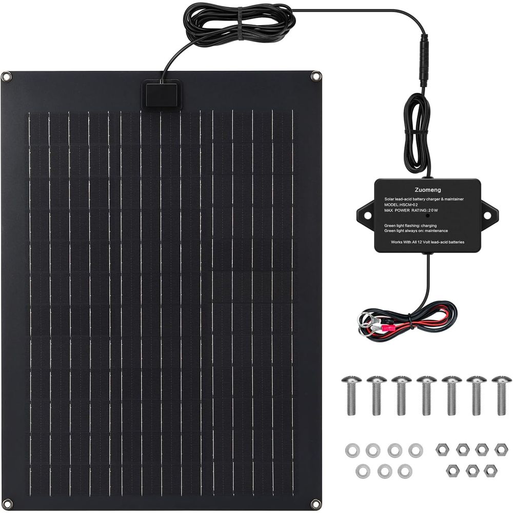 Solar Panel - Solar-Batterieladegerät und -Wartungsgerät, 20W Solarpanel-Kit für