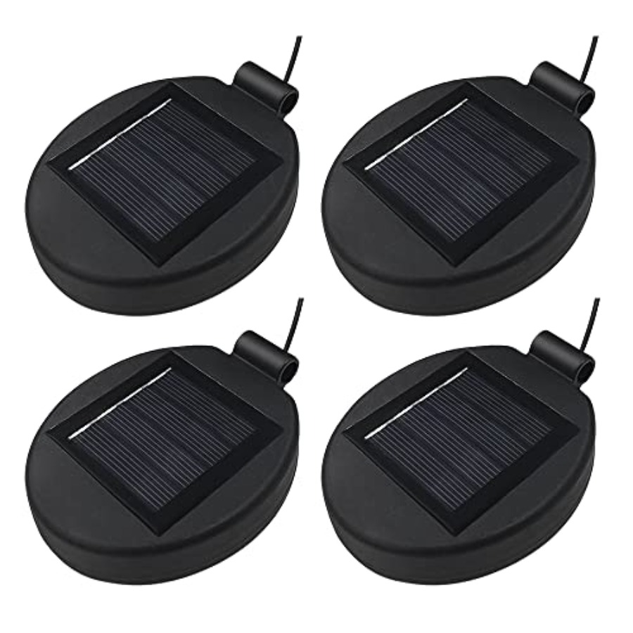 Solar Panel - Solar-Laternendeckel mit LED-Panel, Ersatzteil für Outdoor-Blumen-DIY-Solarleuchten,
