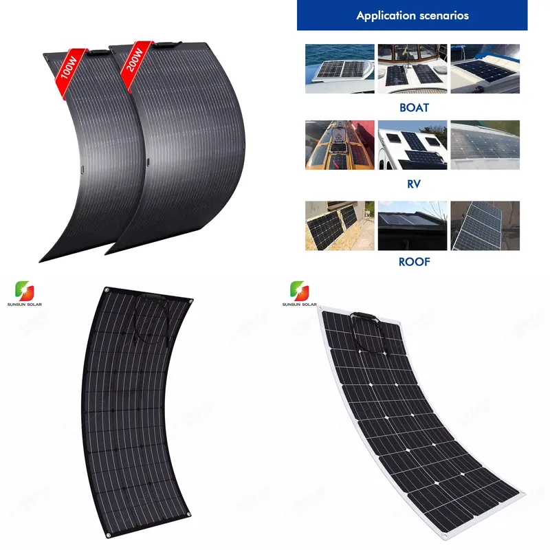 50W 100W 150W 200W Flexibles S – Solar Panel 200W Bewertung und Preis